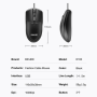 Souris Filaire USB BIOJEE E100 - Noir