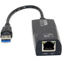 Adaptateur USB 3.0 vers RJ45, Lan Ethernet Gigabit, 10/100/1000Mbps - Noir