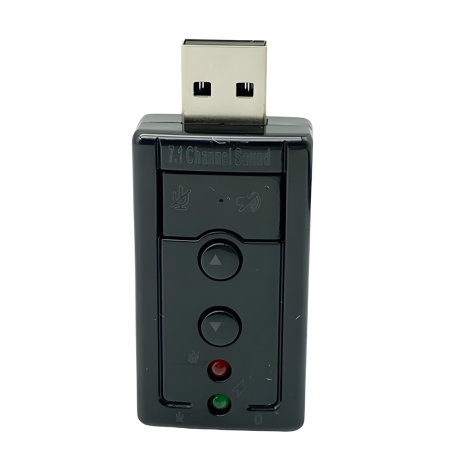 Adaptateur Audio USB Virtuel 7.1 avec Bouton de Commande (Micro audio/Jack)