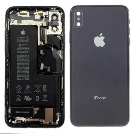 Châssis Complet iPhone XS Noir - Connecteur de Charge + Batterie (Origine Demonté) - Grade B