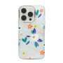 Transparent Case with Patterns for iPhone - Blue White Flowers