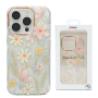 Transparent Protective Shell with Flower-07 Patterns for iPhone - Salmon Flowers (Mayline)