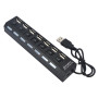 HUB USB 2.0 High Speed 7 Ports - Noir