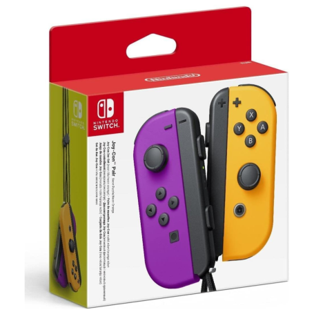 Paire de Manettes Joy-Con Switch Nintendo Violet Fluo / Orange Fluo