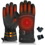 Gants Chauffants Électriques avec Batterie Rechargeable - Noir