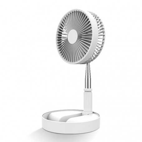 Ventilateur portable télescopique REMAX Blanc 7200 mAh pour l'été rechargeable par USB