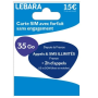 Prepaid SIM Card Lebara La Carte Connect Mobile unlimited +35 GB of Internet without Subscription