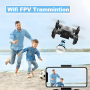 Mini Drone Professionnel avec Caméra 4K Portable RTF Pliable RC Quadricoptère avec 4 Batteries