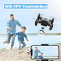 Mini Drone Professionnel Portable RTF Pliable RC Quadricoptère avec 4 Batteries