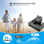 Mini Drone Professionnel Portable RTF Pliable RC Quadricoptère avec 4 Batteries