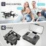 Mini Drone Professionnel Portable RTF Pliable RC Quadricoptère avec 4 Batteries
