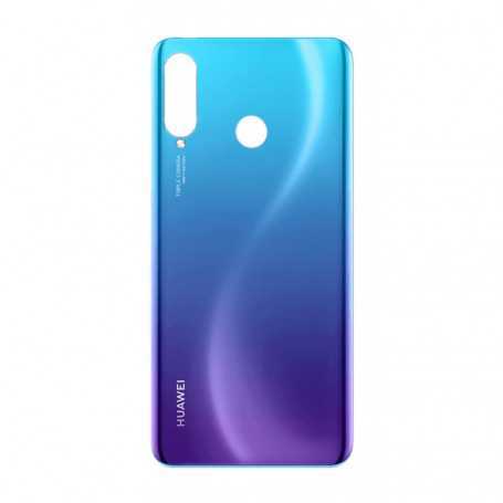 Vitre arrière Huawei P30 Lite Bleu Aurora - Avec logo + Adhésif