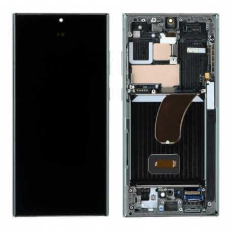 Ecran Samsung Galaxy S23 Ultra 5G (S918) Vert + Châssis (Original Démonté) - Grade B