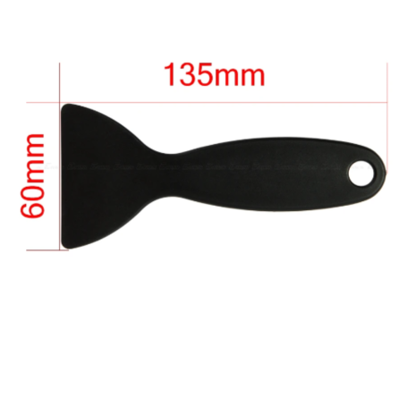 Grattoir en plastique pour retrait de colle - 13,5cm -Noir