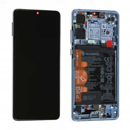 Écran / Châssis / Batterie Huawei P30 Bleu Nacré (Origine)