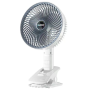 Mini USB Fan With Clamp - 6” White