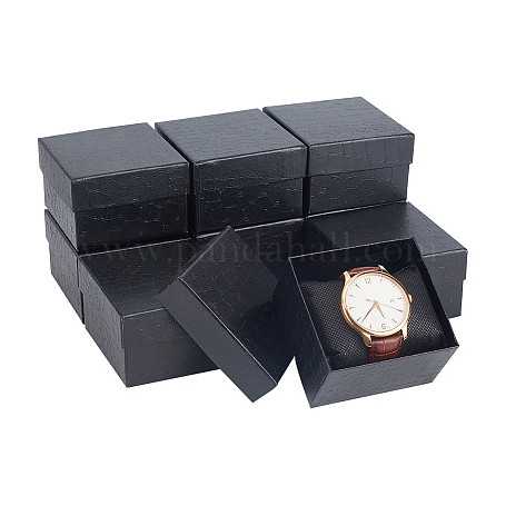 Jewelry Watch Storage Box With Small Sponge Pillow Black 9*8*5,5cm