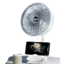 Mini USB Fan With Clamp - 6” White