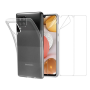 Pack Case + 2Pcs ESSENTIELB Protection Film for Samsung A42 5G