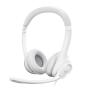 Logitech H390 Wired PC/Laptop Headset with Noise Canceling Microphone USB-A - White