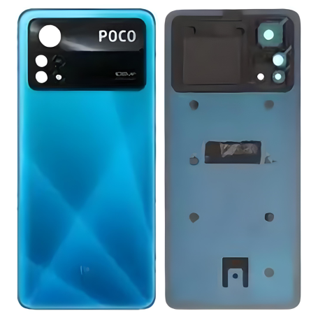 Vitre Arrière Xiaomi Poco X4 Pro Bleu (Original Démonté) - Grade A