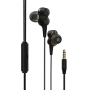 Devia Smart Series Dual Dynamic 3.5mm Jack Wired In-Ear Headphones - Black