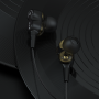 Écouteurs Filaires intra-auriculaires dynamiques doubles Jack 3.5mm Devia Smart Series EM009 - Noir