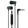 Devia Kintone Seires 3.5mm Metal Wired Headphones with Remote Control - Green