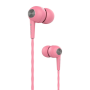 Wired Headphones with remote control and 3.5mm Devia Jack microphone - Pink