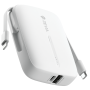 Dual Cable Power Bank (Lightning + Type-C) 10000mAh - DEVIA EP158 - White