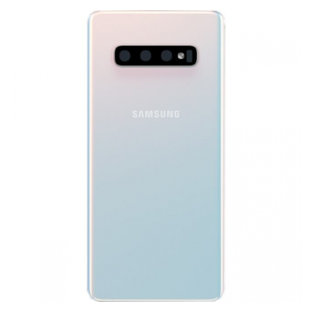 Vitre Arrière Samsung Galaxy S10 Plus (G975F) Blanc Prisme (Original Démonté) - Grade A