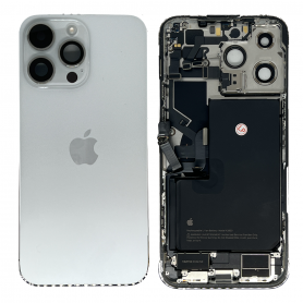 Chassis Complet iPhone 14 Pro Max Blanc eSIM US - Connecteur de Charge + Batterie (Origine Demonté) - Grade B