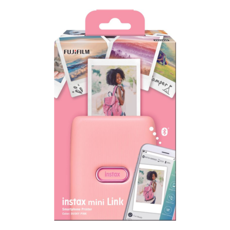 FUJIFILM Instax Mini Link Dusky Bluetooth Portable Instant Photo Printer - Pink