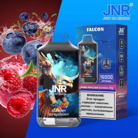 Rechargeable Vapoteuse Type-C - JNR Falcon - 16000 puffs 0% Nicotine - Blueberry Raspberry