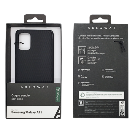 Coque Souple ADEQWAT pour Samsung Galaxy A71 Noir