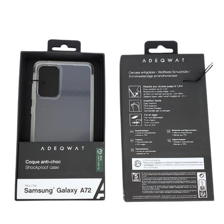 ADEQWAT Transparent Shockproof Case for Samsung Galaxy A72