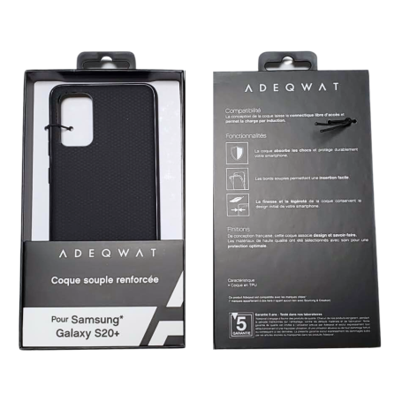 ADEQWAT Soft Case for Samsung Galaxy S20 Plus Black