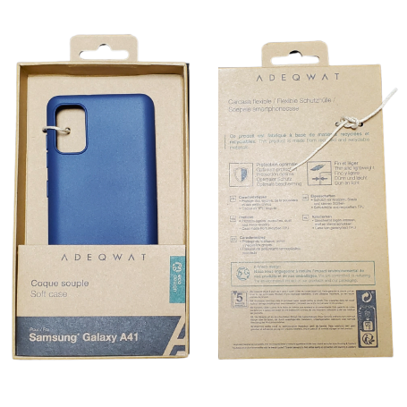 Coque ADEQWAT pour Samsung Galaxy A41 Eco Design Bleu