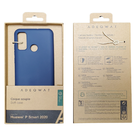 Coque ADEQWAT pour Huawei P Smart 2020 Eco Design Bleu