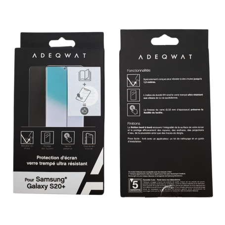 ADEQWAT Full Tempered Glass for Samsung Galaxy S20 Plus