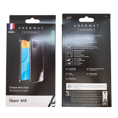 Coque Antichoc Transparent ADEQWAT pour Oppo A15