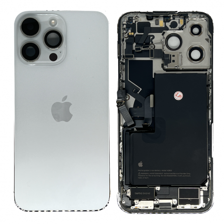 Complete iPhone 14 Pro Max Chassis White - Charging Connector + Battery (Originally Disassembled) - Grade A