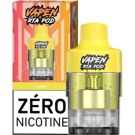 E-Liquide Replacement Oil Pre-filled 24ml - Vapen RTA Pod - 12000 puffs 0% Nicotine - Hawaii