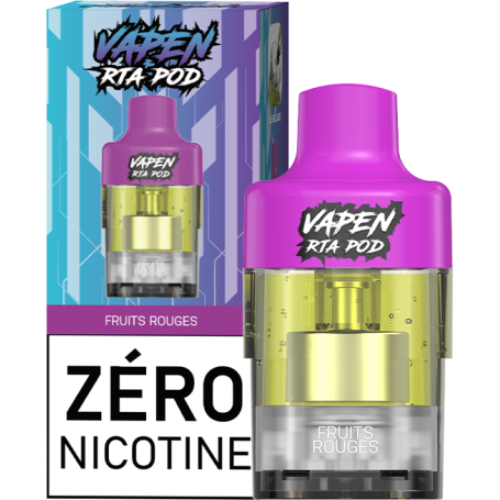 E-Liquide Replacement Oil Pre-filled 24ml - Vapen RTA Pod - 12000 puffs 0% Nicotine - Red Fruits