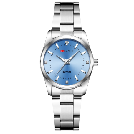 Montre à Quartz Étanche pour Femmes Lazada Bracelet en Acier Inoxydable - Bleu