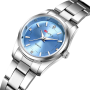 Montre à Quartz Étanche pour Femmes Lazada Bracelet en Acier Inoxydable - Bleu