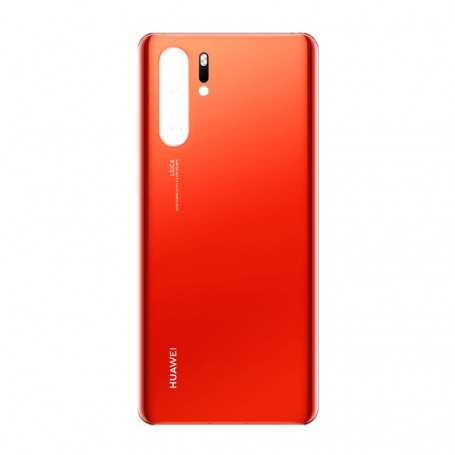 Vitre arrière Huawei P30 Pro Orange - Avec logo + Adhésif