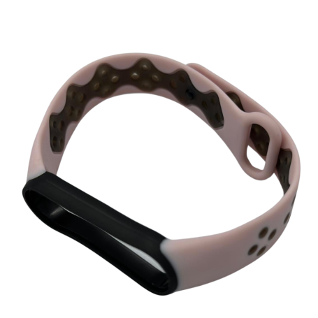 Bracelet for Mi Smart Band 5/6/7 Watch - Black/Pink