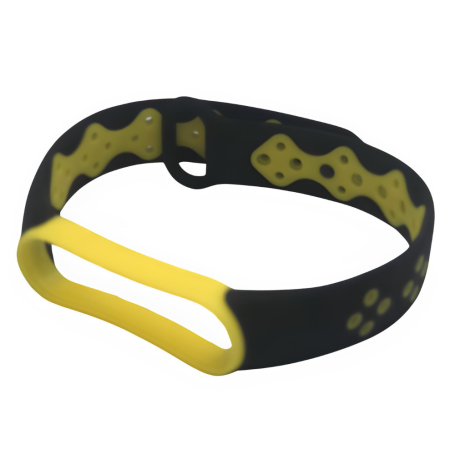 Bracelet pour Montre Mi Smart Band 5/6/7 - Noir/Jaune