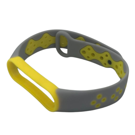 Bracelet pour Montre Mi Smart Band 5/6/7 - Gris/Jaune